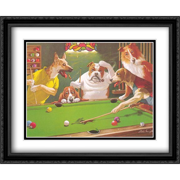 Jack the Ripper 2x Matted 34x28 Large Black Ornate Framed Art Print by Sarnoff, Arthur