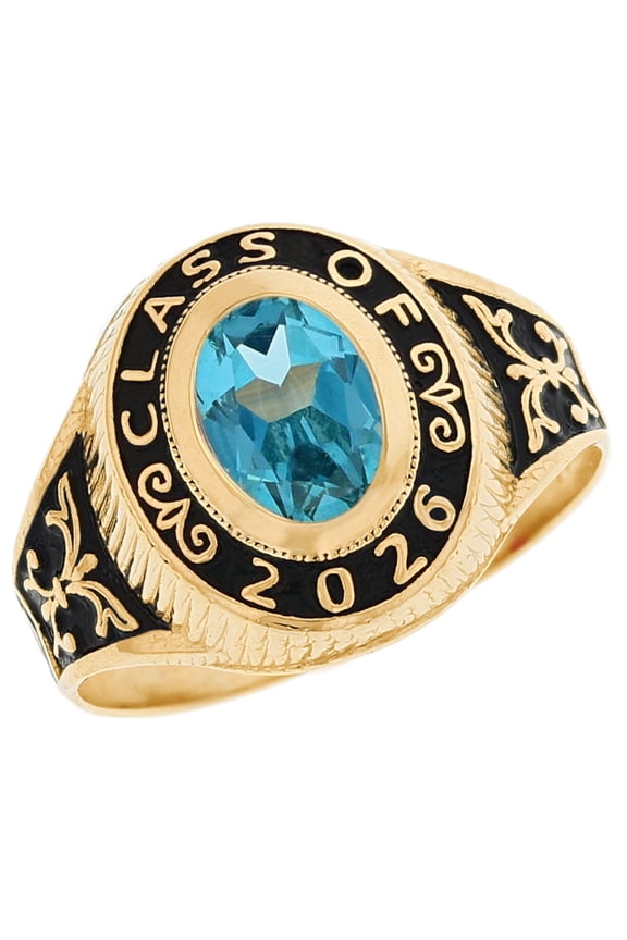 10k Gold Simulated December Birthstone 2026 Class Graduation Ring - Size 9.75