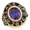 thumbnail image 1 of JackAni 10k Gold Simulated February Birthstone 2026 Graduation Mens Class Ring - Size 7.50, 1 of 3