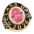 thumbnail image 1 of JackAni 10k Gold Simulated October Birthstone 2026 Graduation Mens Class Ring - Size 12.75, 1 of 3