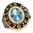 thumbnail image 1 of JackAni 14k Gold March CZ Simulated Birthstone 2026 Graduation Mens Class Ring - Size 11.25, 1 of 3