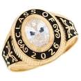 thumbnail image 1 of JackAni 14k Gold Simulated April Birthstone CZ 2026 Class Graduation Ring - Size 9.00, 1 of 5