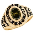 thumbnail image 1 of JackAni 14k Gold Simulated August Birthstone 2026 Class Graduation Ring - Size 6.75, 1 of 5