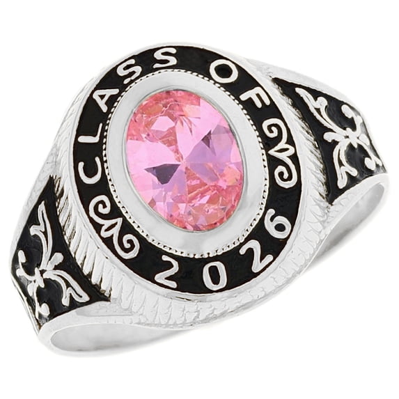 JackAni 14k Gold Simulated October Birthstone 2026 Graduation Ring - Size 5.75