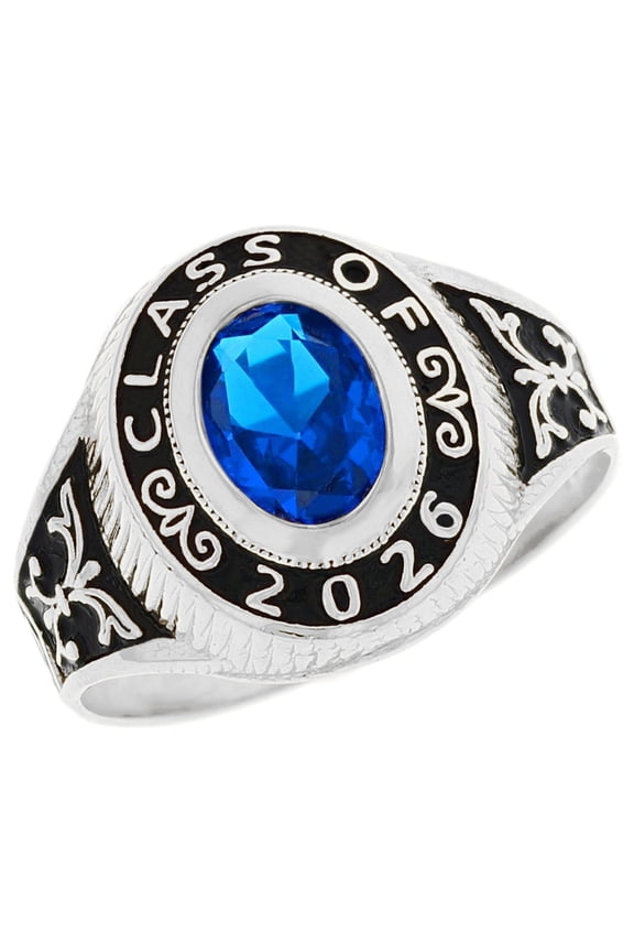 14k Gold Simulated September Birthstone 2026 Graduation Ring - Size 6.75