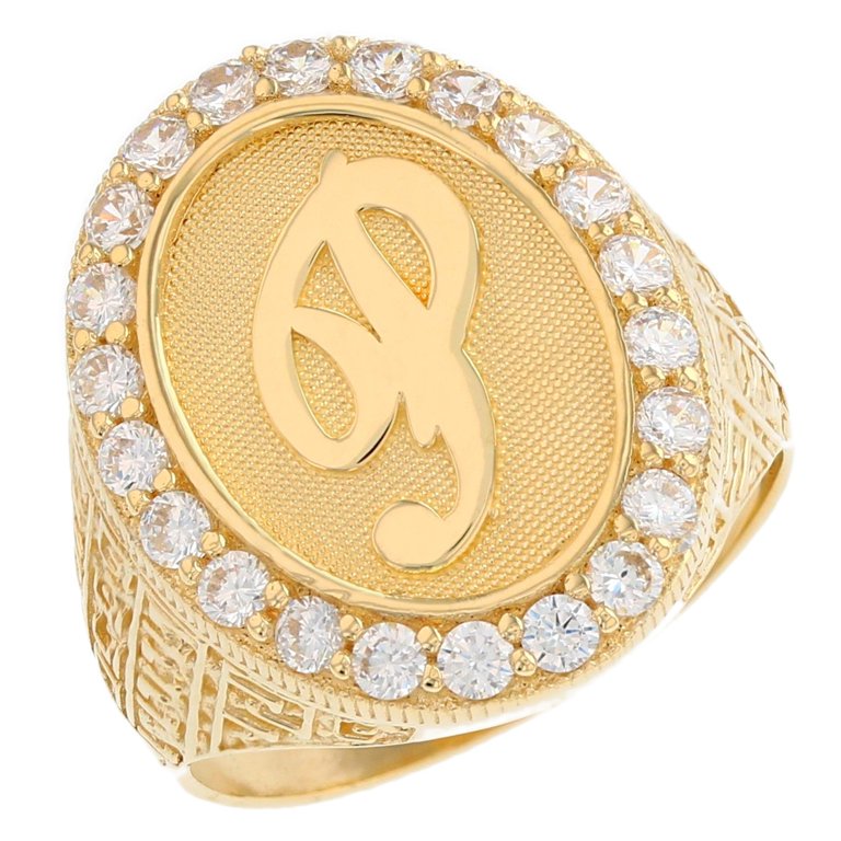 Gold rings for on sale men with letters