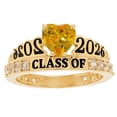 thumbnail image 1 of JackAni 14k Yellow Gold Simulated Citrine November Birthstone Gorgeous 2025 Graduation Ring - Size 10.50, 1 of 5