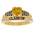 thumbnail image 1 of JackAni 14k Yellow Gold Simulated Citrine November Birthstone Gorgeous 2025 Graduation Ring - Size 5.25, 1 of 5