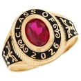 thumbnail image 1 of JackAni 14k Yellow Gold Simulated January Birthstone 2026 Class Graduation Ring - Size 7.75, 1 of 5