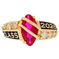 thumbnail image 1 of JackAni 14k Yellow Gold Simulated Ruby July Birthstone 2026 Class Graduation Ring - Size 9.75, 1 of 5