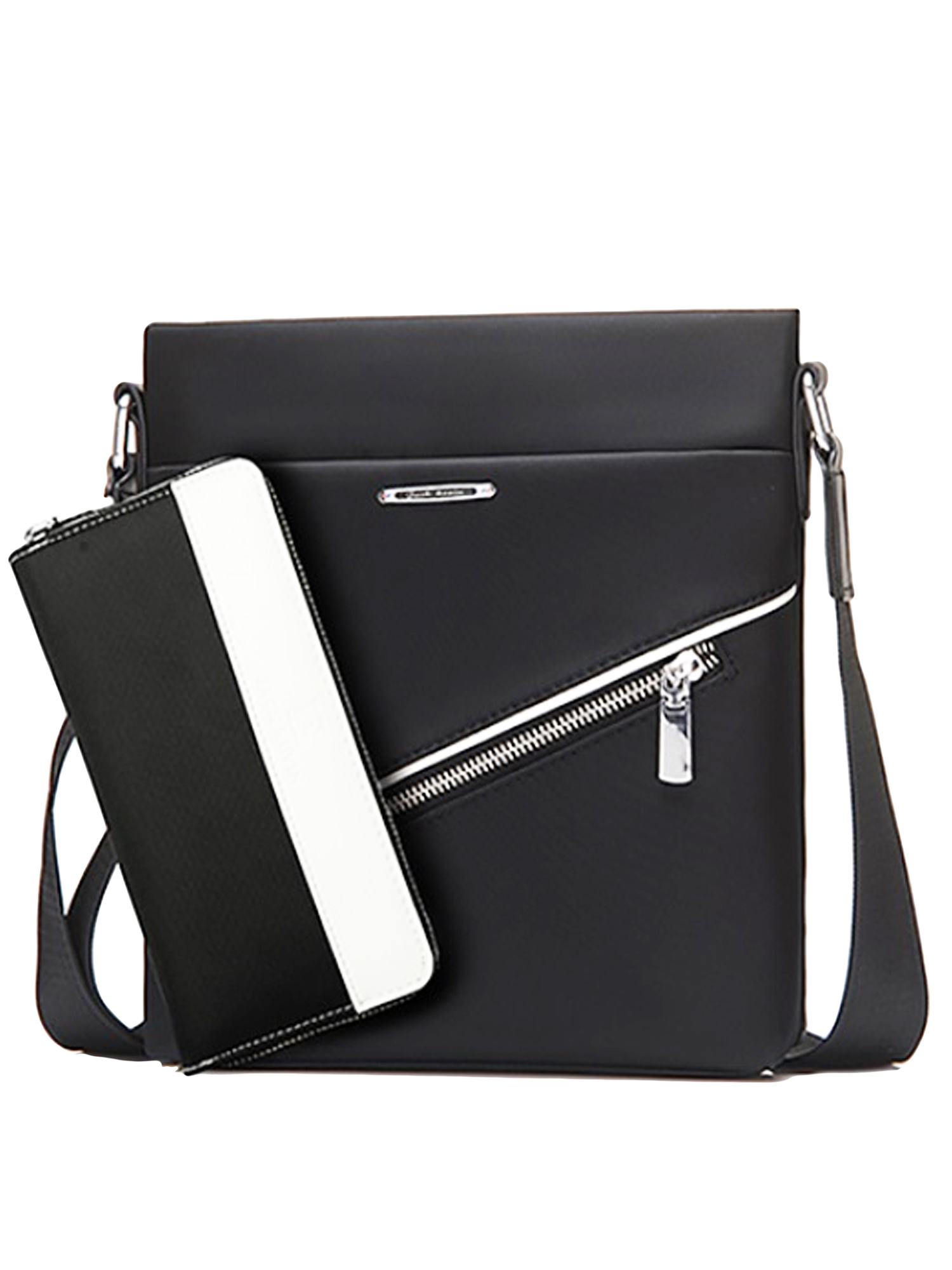 ★BLACKUP★ Kevin Messenger Bag L Black 0005 JackKevin-Mens-Messenger-Bag-