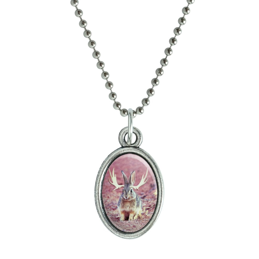 Sterling Silver Jack Rabbit / Jackalope Charm Pendant - 925 Silver, Unbranded