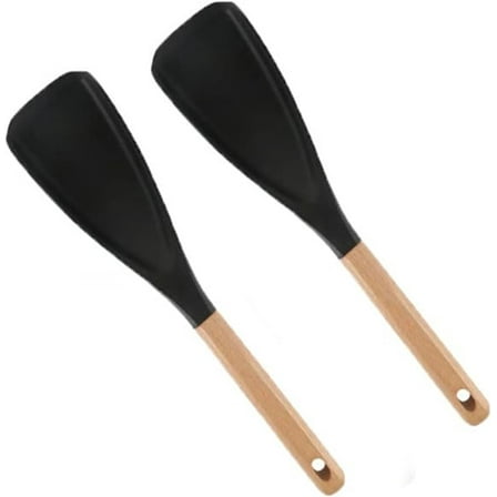 Jackandjen Multi Function Cooking Spoon,Cedarandash Multi Function Cooking Spoon (2 Blacks)