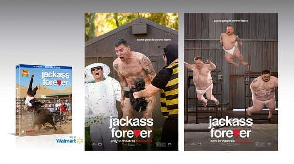Jackass Forever (BD) + Limited Edition Poster (Walmart Exclusive) (Blu-ray) (Walmart Exclusive), Exclusive Bundle, Comedy