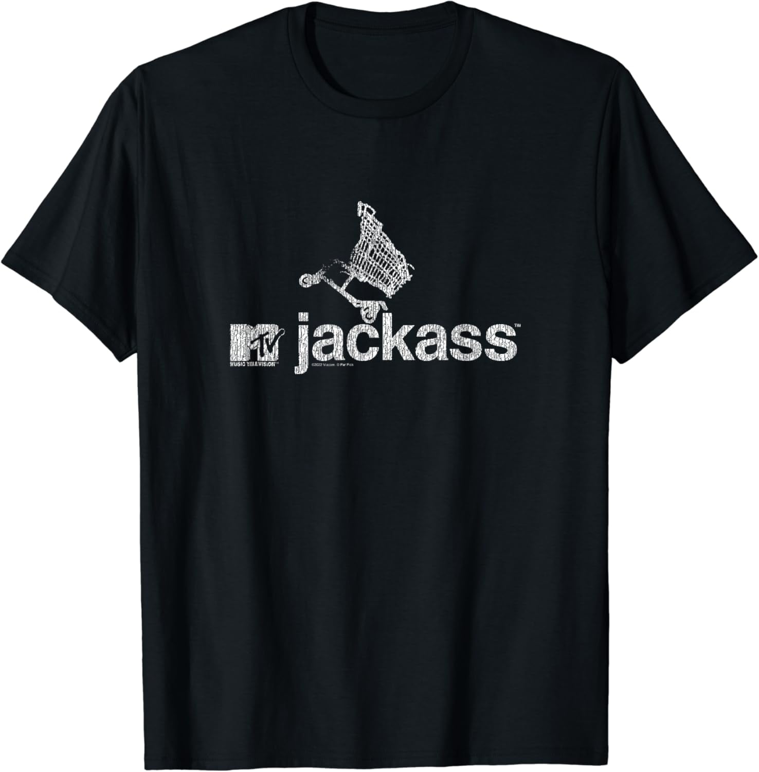Jackass Tilted Shopping Cart Logo TShirt
