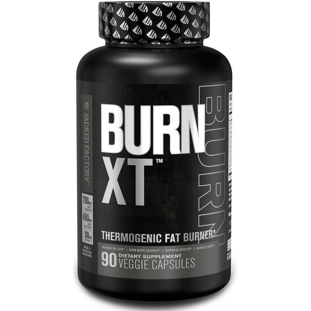 Jacked Factory Burn XT Black Thermogenic Fat Burner Weight Loss