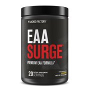 Jacked Factory EAA Surge Essential Amino Acids Powder - EAAS & BCAA Intra Workout Supplement w /L-Citrulline, Taurine, More for Muscle Building, Strength, Endurance, Recovery - Pineapple, 20sv