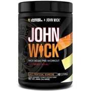 Jacked Factory X John Wick - Wick Mode Pre Workout Powder - Intense Energy, Battle-Ready Focus, Unstoppable Commitment, and Sheer Will - 40 Servings, Last Tropical Sunrise