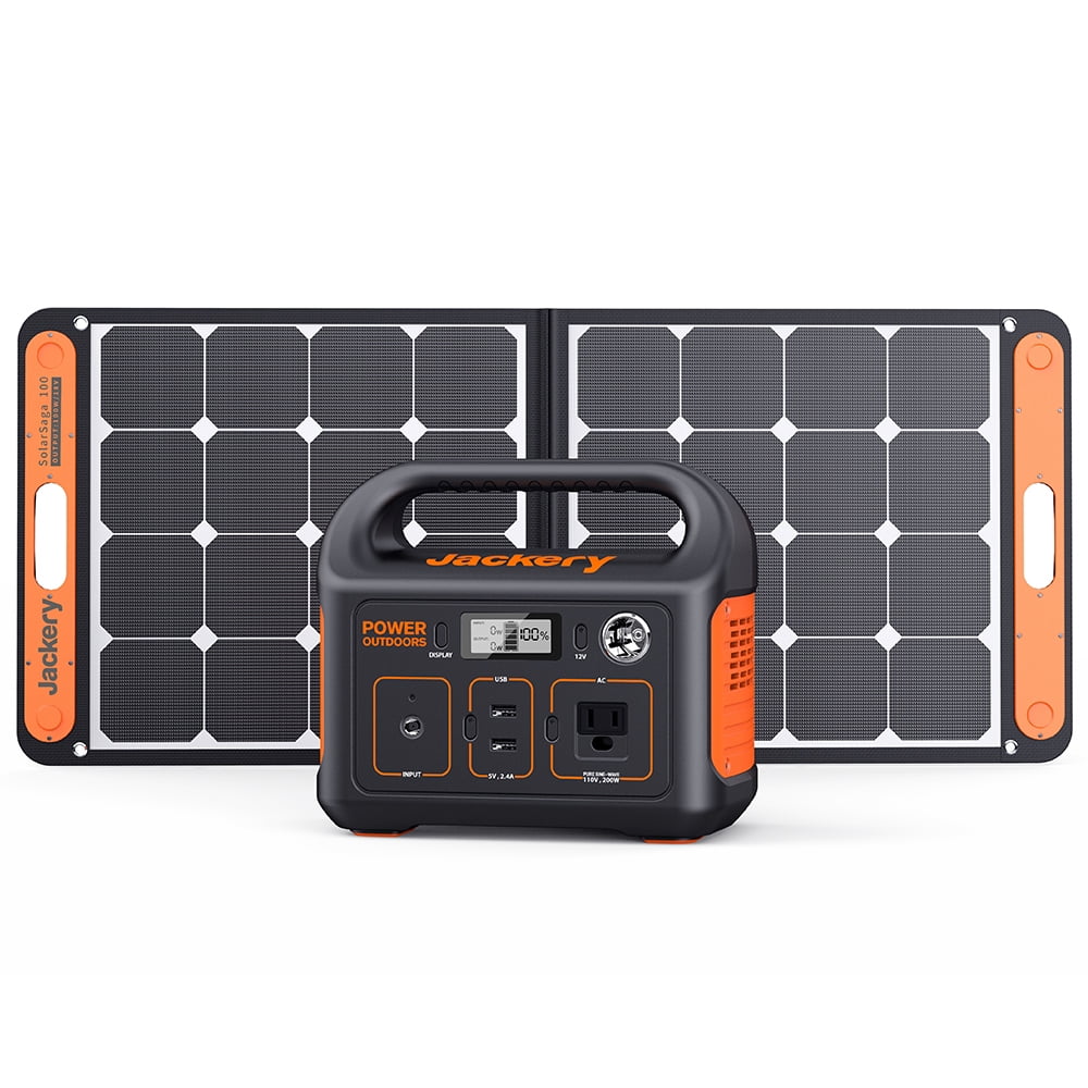 Jackery - Brandclub - Jackery Explorer 290 Portable Power Station with  SolarSaga 100W Solar Panel, Lightweight Design, and Eco-Friendly Operation