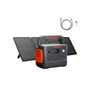 Jackery E1000AC 1060Wh Portable Power Station with 5m Extension Cable & 100W Solar Panel , 1500W Solar Kit for RV, Camping & Backup