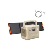 Jackery E1000AC Sand Gold 1060Wh Portable Power Station with 200W Solar Panel & 5m Extension Cable, 1500W Solar Kit for RV, Camping & Backup