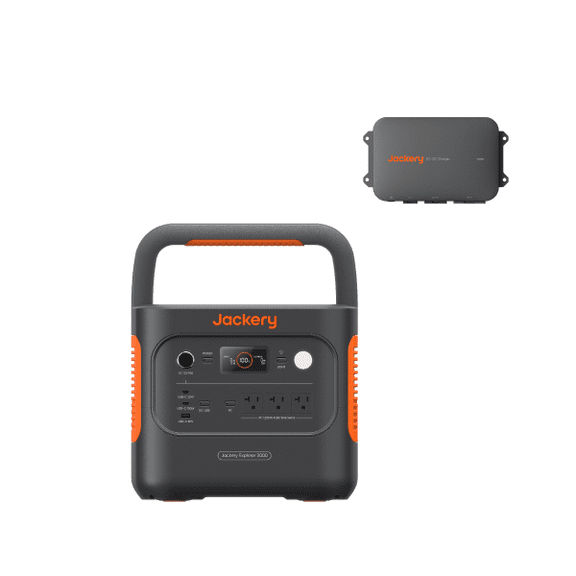 Jackery E2000AC Power Station with Alternator Charger, 2032Wh LiFePO4 Battery, 2200W AC Output, Fast Charging for RV Travel & Emergency Backup