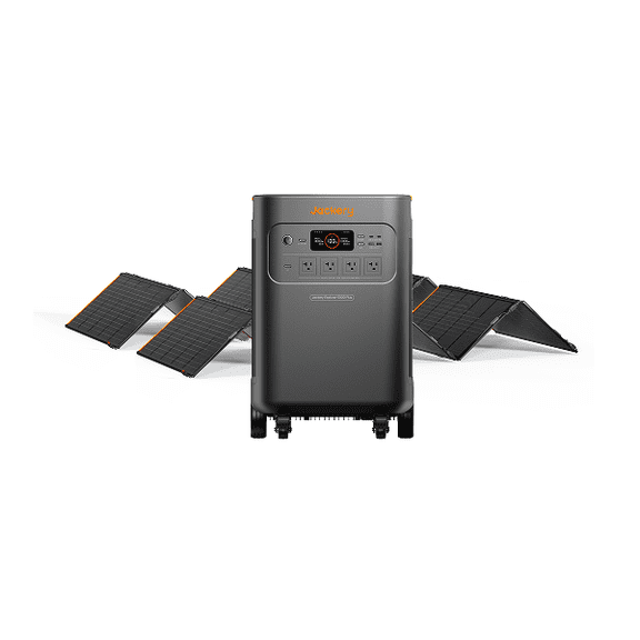 Jackery E5000AC Plus 5030Wh Whole-Home Backup Power Station with 500X2 Solar Panel, 7200W Solar Kit for Home Backup & Outages
