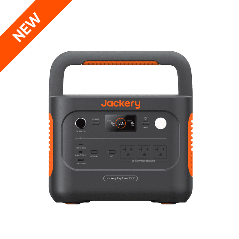 Jackery Explorer 1000 v2 (2024 New) 1500W Continuous/3000W Peak Portable Power Stations, Outdoor Activity