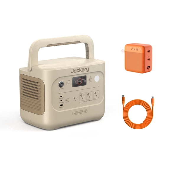 Jackery Explorer 1000 Neo2 Dune White Portable Power Station with 102W Fast Charger, 1060Wh LiFePO4 Battery, 1500W AC Output, 1 Hr Fast Charge, for Camping, Travel, Emergency