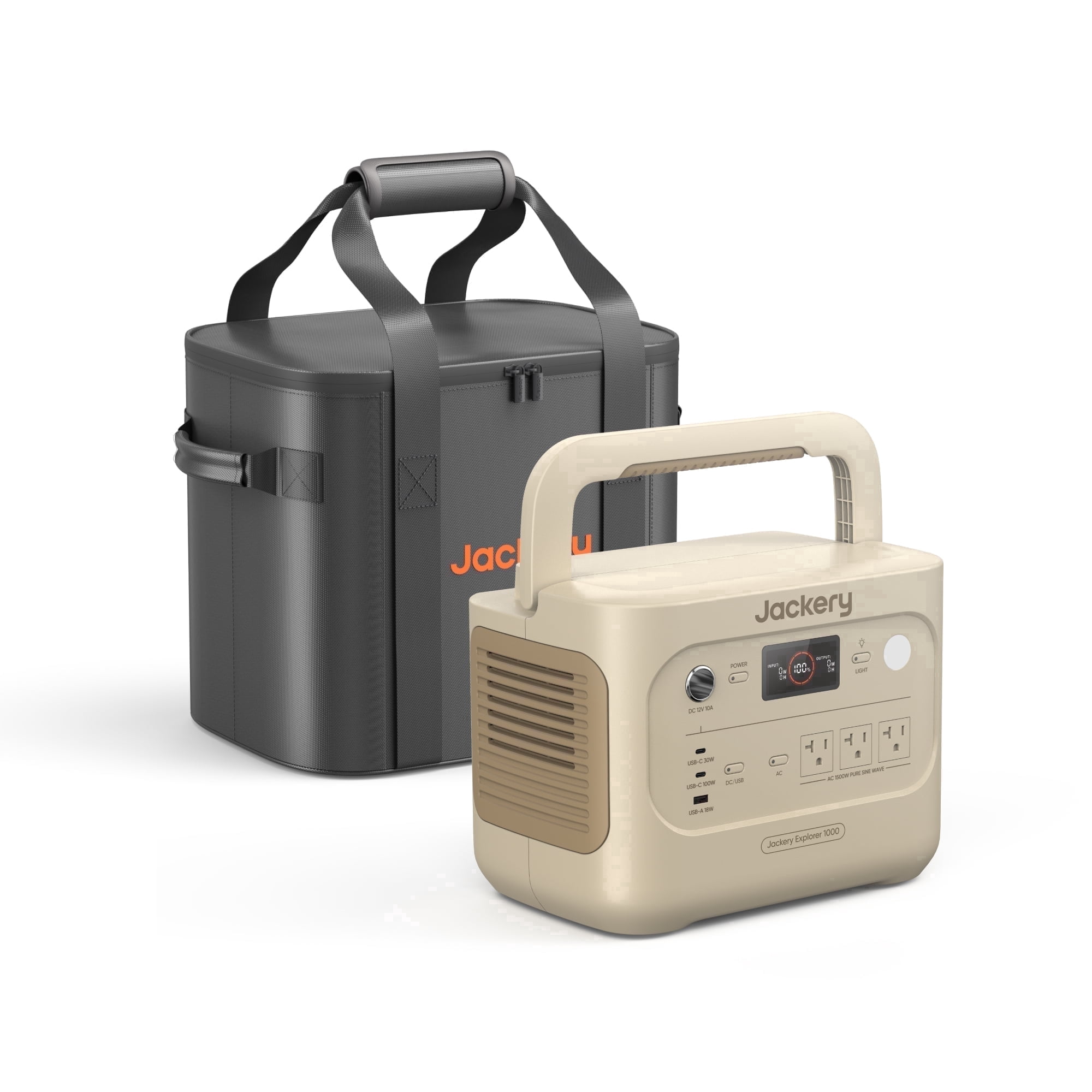Jackery Explorer 1000 V2 Dune White Portable Power Station with