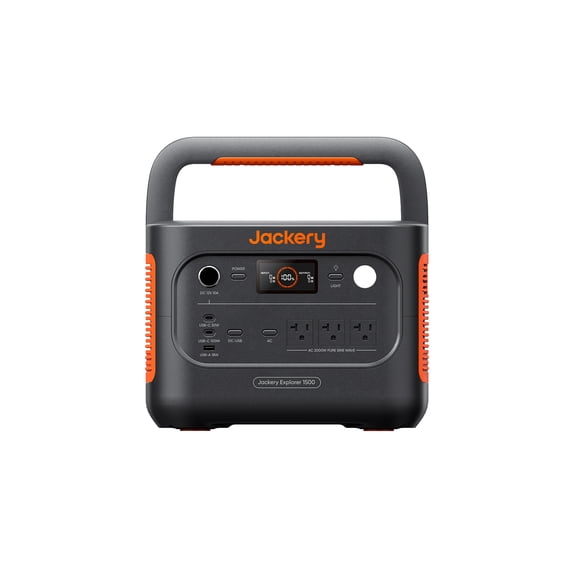 Jackery Explorer 1500 v2 Portable Power Station, 1536Wh LiFePO4 Solar Generator, 2000W Rated Power, 1H Rapid Charging, 10ms UPS Function, Suitable for Outdoor Activities, Emergency Backup, Camping