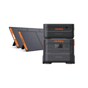 Jackery Solar Generator E2000 Plus 4075Wh Kit with Expansion Battery, 2x200W Solar Panels, 3000W Output LiFePO4 Station for RV