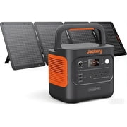 Jackery Explorer 2000 V2 Power Station and 100Wair Solar Panels, 2033Wh LiFePO4 Home Backup Battery, 2190W Solar Generator, USB-C PD 100W Fast Charging for Emergencies, Power Outages, Camping