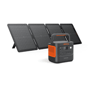 Jackery Explorer 2000 V2 Power Station and 100Wair Solar Panels, 2033Wh LiFePO4 Home Backup Battery, 2190W Solar Generator, USB-C PD 100W Fast Charging for Emer