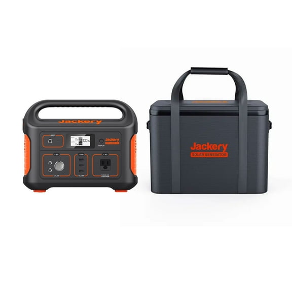 Jackery Explorer 500 Portable Power Station and S Size Carrying Bag, 510Wh 500W Continuous/1000W Peak