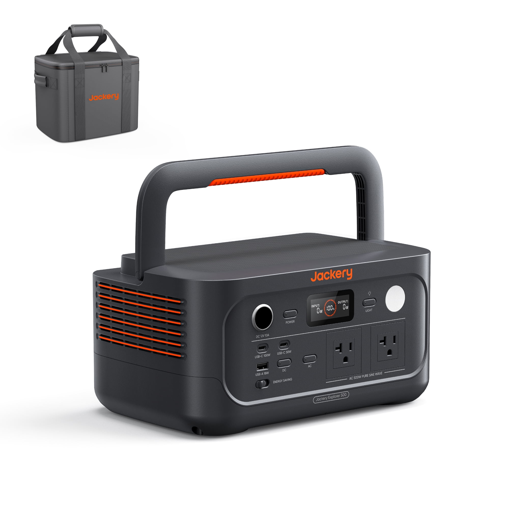 funky500e Jackery Explorer 500v2 Power Station Bundle with S-Size Storage