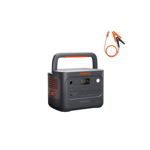 Jackery HP 2000AC Plus V2 Portable Power Station with 12V Charging Cable, 2038Wh LiFePO4 Battery, 2200W Output, Expandable to 12kWh for Home Backup & RV