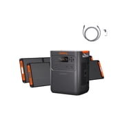 Jackery HP3600AC ProMax Portable Power Station with 2x200W & 5m Extension Cable, 3574Wh LFP Battery, 4000W Output, Expandable Capacity, 10ms UPS, Solar Generator for Home Backup, RV & Off-Grid Use