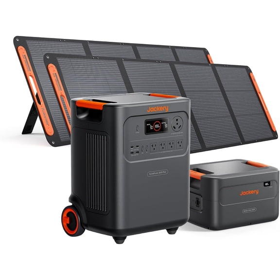 Jackery HomePower 3600 Plus Portable Power Station and Extra Battery with 2x 200W, 3600W AC Output, 7168Wh LFP Solar Generator, Expandable up to 21kWh, Essential Home Backup for Home Use, Emergencies