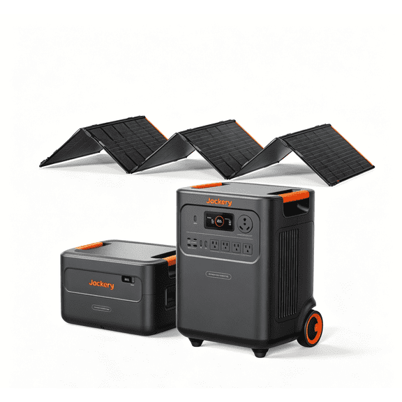 Jackery HP 3600AC Plus Solar Generator Kit, 3600W AC Output with Extra Battery and 500X Solar Panels, 7148Wh LFP Capacity Expandable to 21kWh for Essential Home Backup