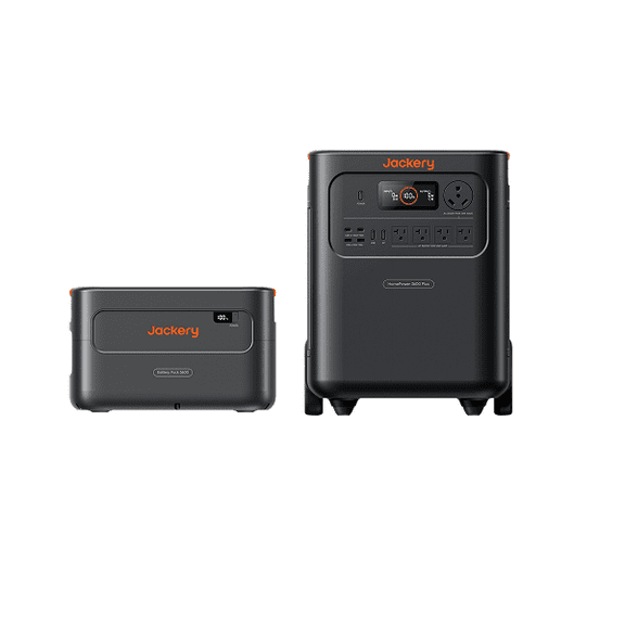 Jackery Solar Generator HP 3600AC Plus Kit with Extra Battery, 7148Wh LiFePO4, 3600W AC Output, Expandable to 21kWh for Home