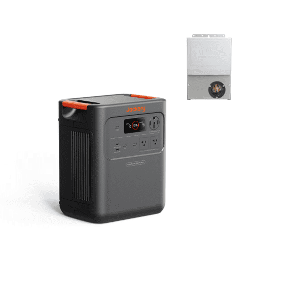 Jackery Solar Generator HP 3600AC Plus Kit with Manual Transfer Switch, 3574Wh LiFePO4, 3600W Output, Expandable to 21kWh for Home