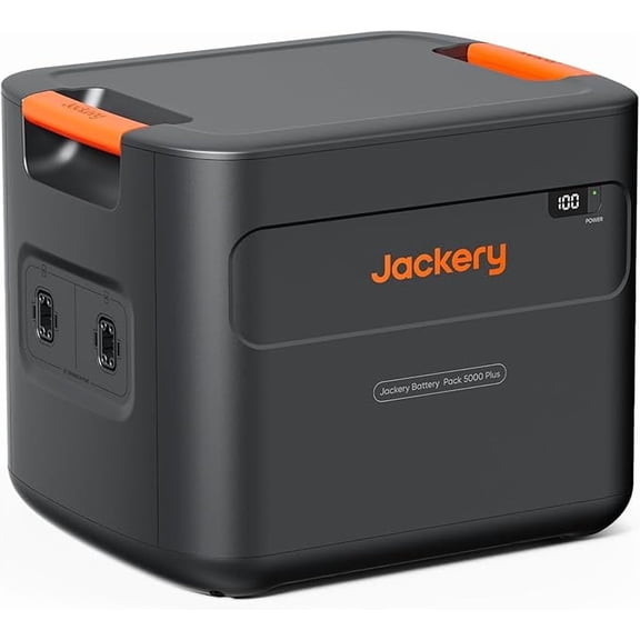 Jackery 5000 Plus Expansion Battery Pack, 5040Wh LiFePOâ‚„, 4000 Cycles, Portable Home Backup