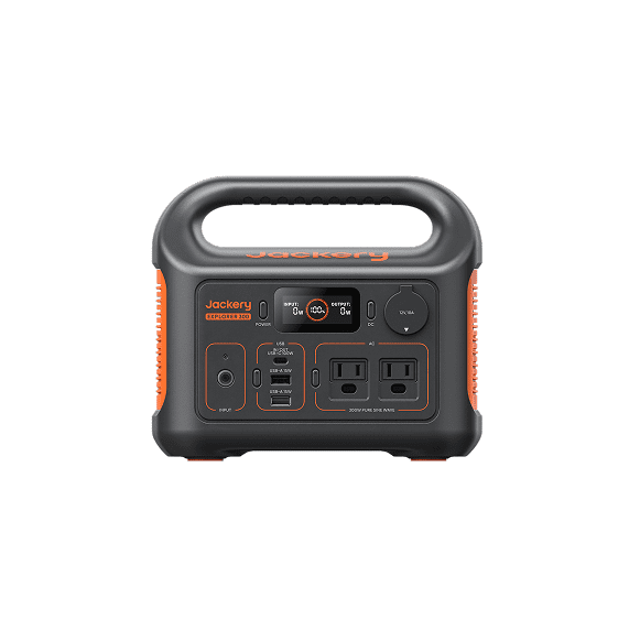 Jackery E300New 290Wh Portable Power Station, 300W LiFePO4 Battery for Camping, Travel & Backup