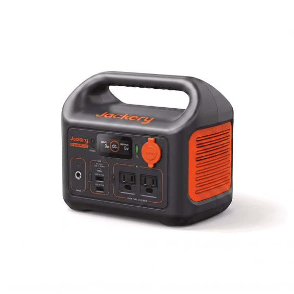 Jackery E300New Portable Power Station with, 292Wh Backup LiFePO4 Battery, Solar Generator for Outdoors Camping Travelling Hunting Blackout