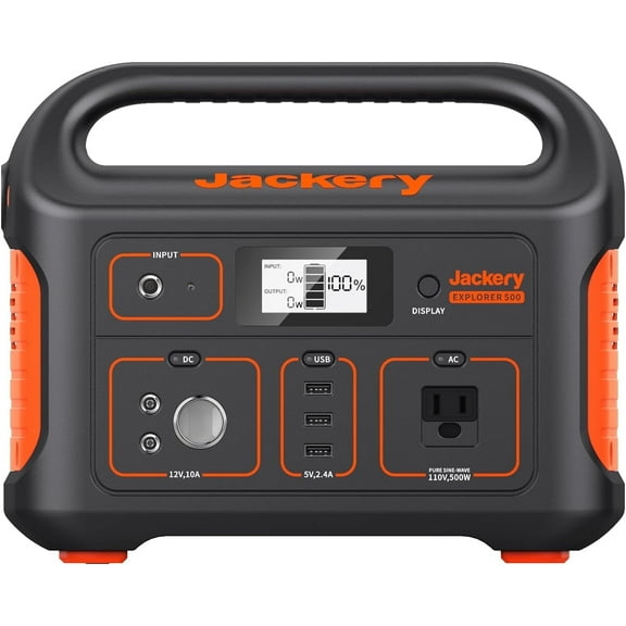 Jackery Portable Power Station Explorer 500, 500W Continuous/1000W Peak Portable Power Stations