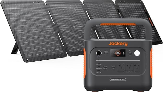 Jackery Solar Generator 1000 v2, 1061Wh LiFePO4, 1Hr Fast Charge, Portable  Power Station, 1492W AC, 100W USB-C - Walmart.com