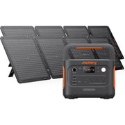 Jackery Solar Generator 1000 V2 with 2x100Wair Solar Panel, 1060Wh LiFePO4 Portable Power Station, 1492W AC/100W USB-C, 1Hr Fast Charge for Off-Grid Living, RV, Emergency, Outdoor