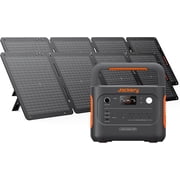 Jackery Solar Generator 1000 v2 with 2x100Wair Solar Panel, 1061Wh LiFePO4 Portable Power Station, 1492W AC/100W USB-C, 1Hr Fast Charge for Off-Grid Living, RV, Emergency, Outdoor