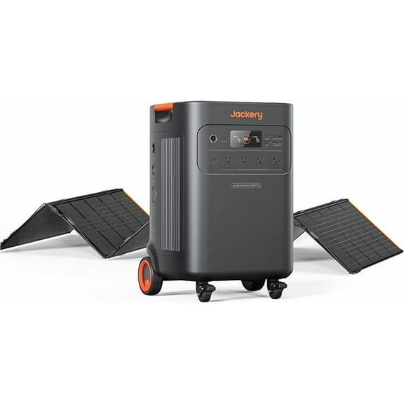 Jackery Solar Generator 5000 Plus Bundle, 5040Wh LiFePO4, 7200W AC, 6×85W Panels, Home Backup